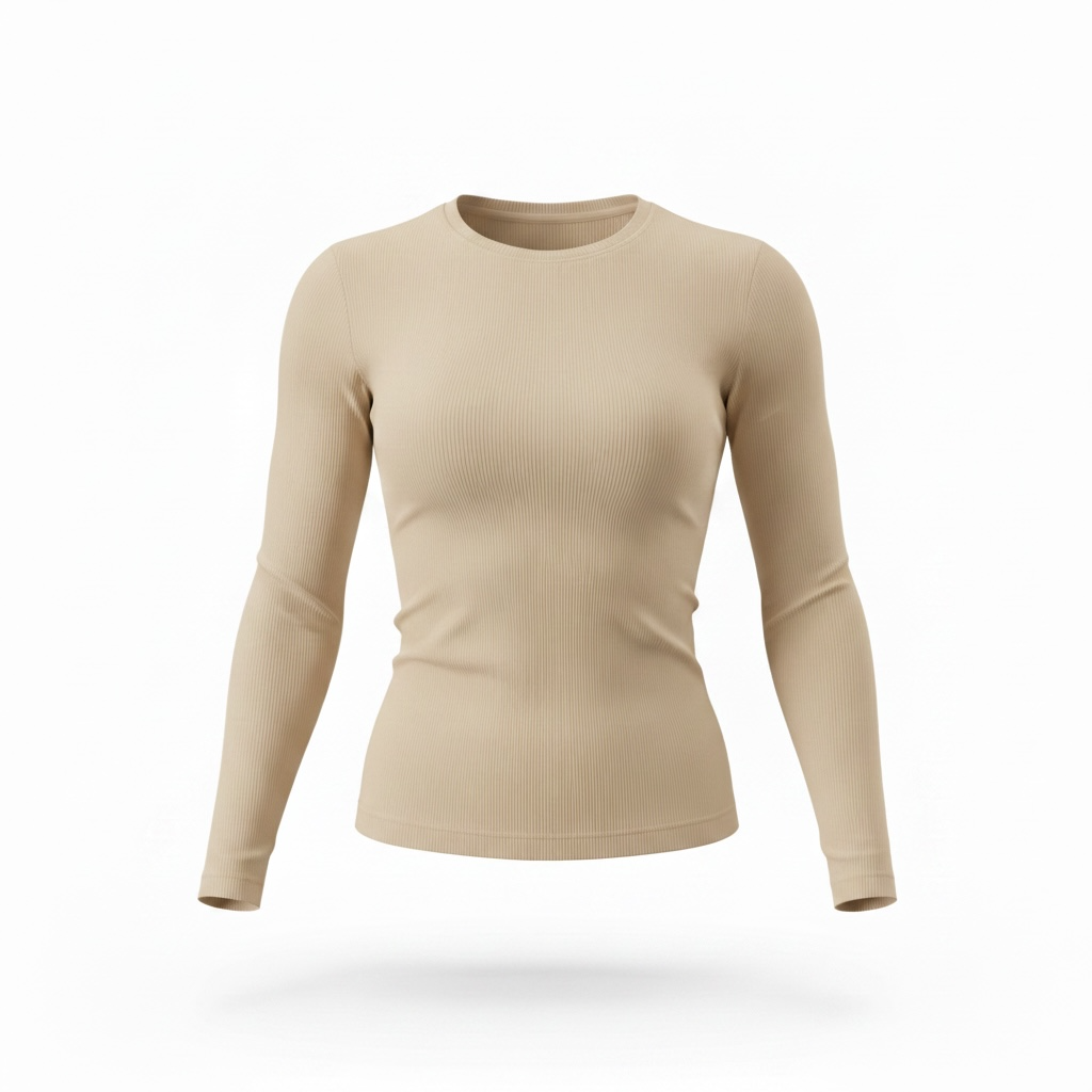 Long Sleeve Ribbed Shirt