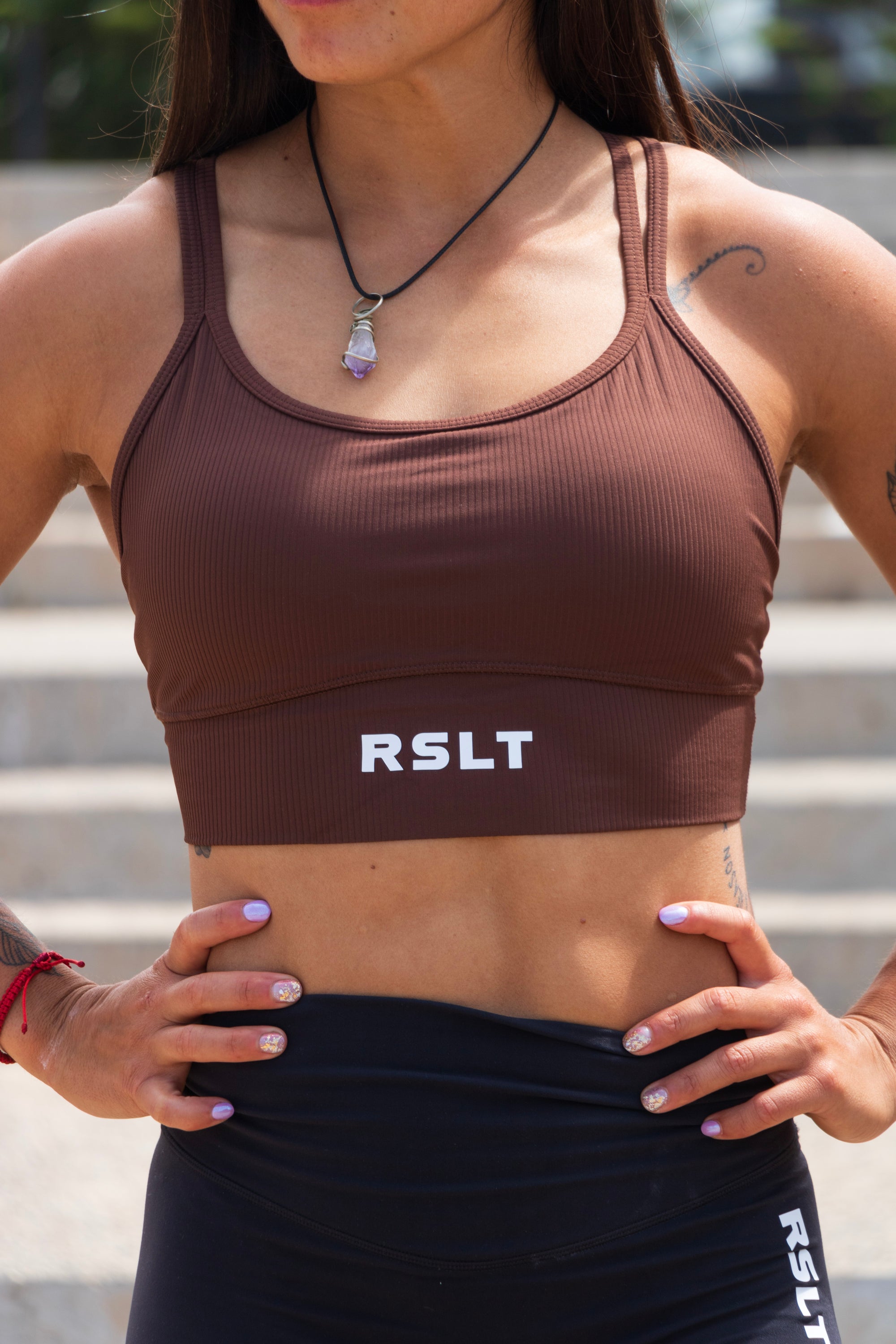 Rib Lux Top Brown