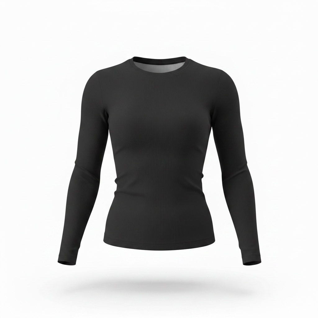 Long Sleeve Ribbed Shirt