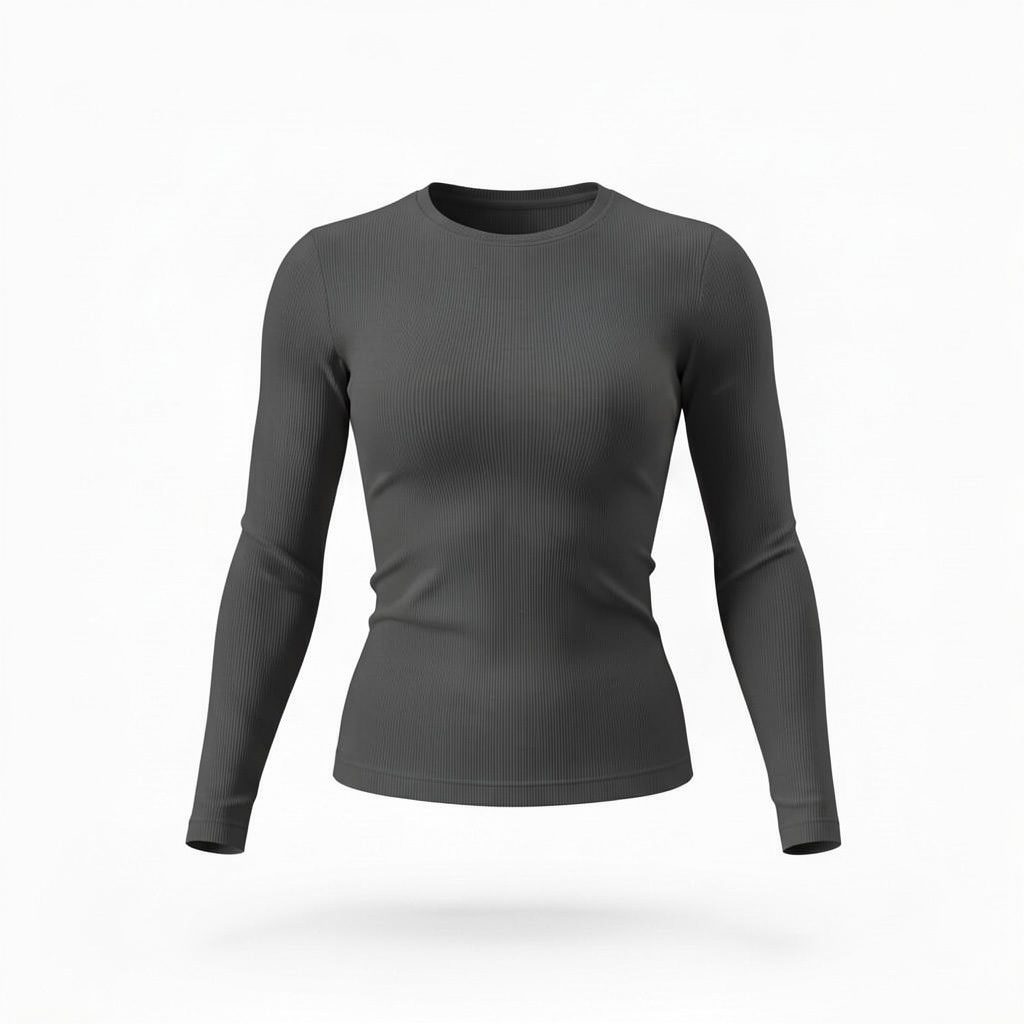 Long Sleeve Ribbed Shirt