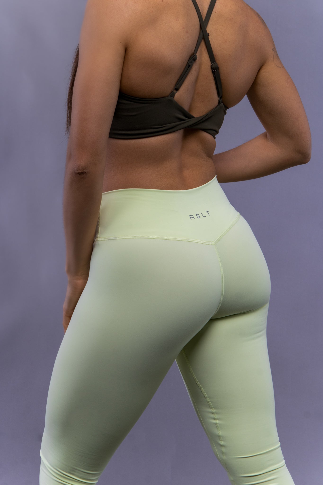 Set Green Lime Top + Legging